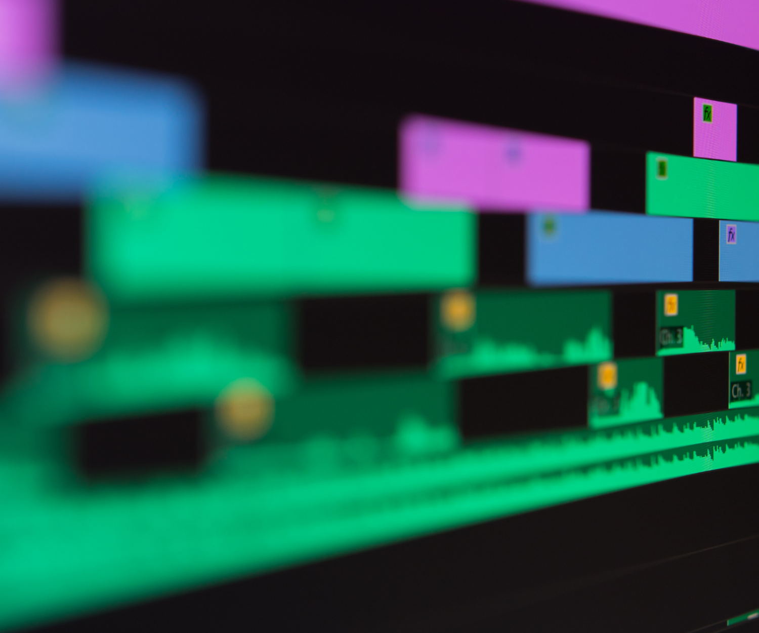 Video editing timeline